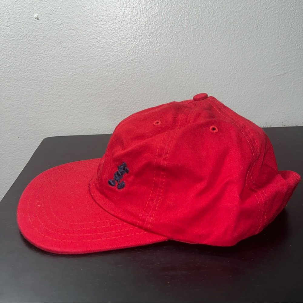 Disney Hat Cap Solid Red Adjustable With Embroide… - image 3
